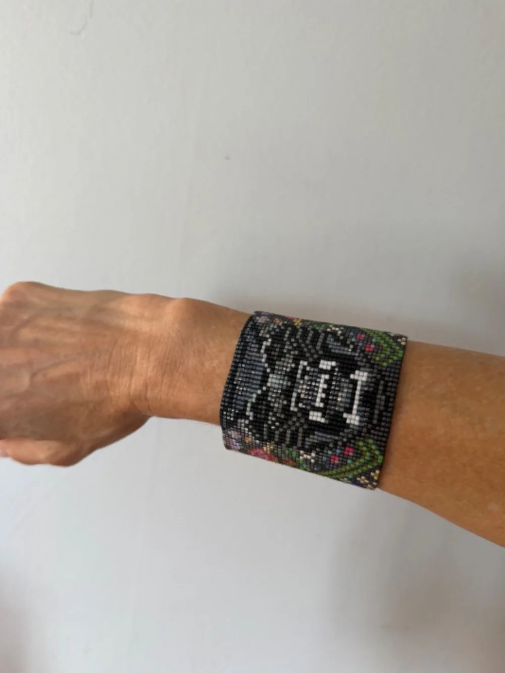 Julie Rofman hanwoven beaded cuff bracelet